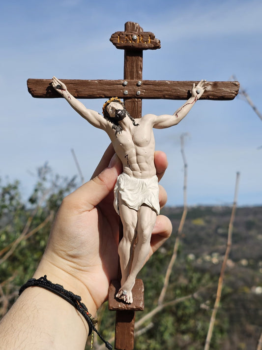 Hand painted crucifix 25 cm