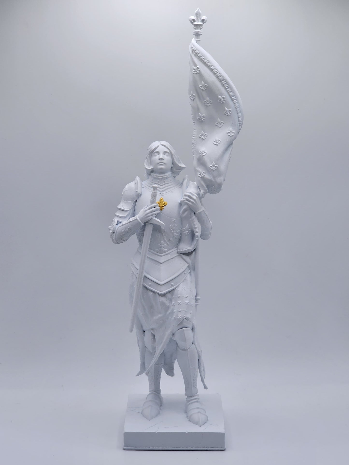 Statuette de Sainte Jeanne d'Arc - Base Minimaliste - 25 centimètres