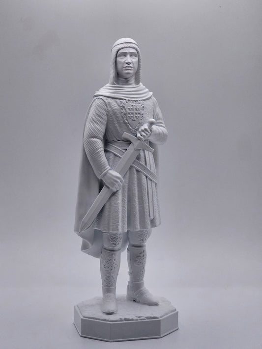 Statuette de Baudouin IV - Roi de Jérusalem - Peinte à la main