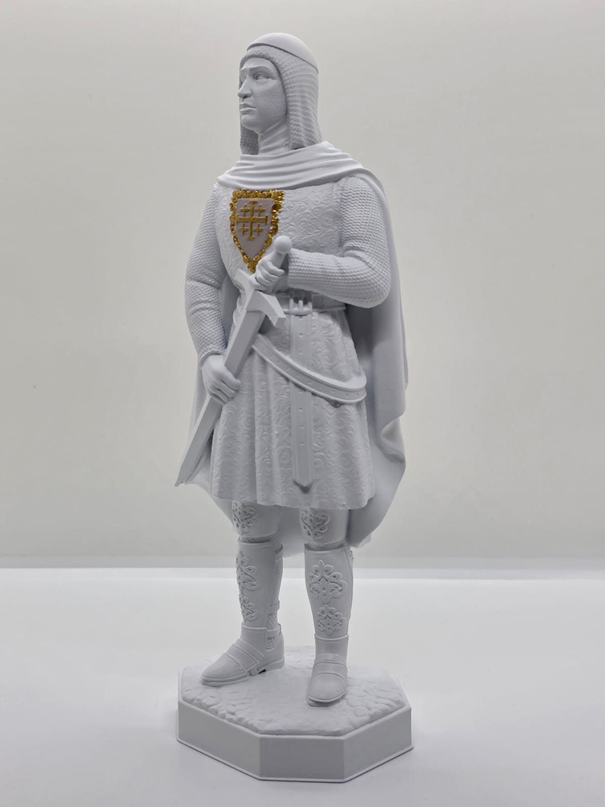 Statuette de Baudouin IV - Roi de Jérusalem - Peinte à la main