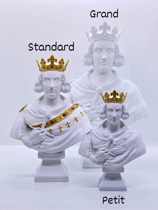 Buste de Saint Louis, Roi de France - Peint à la Main