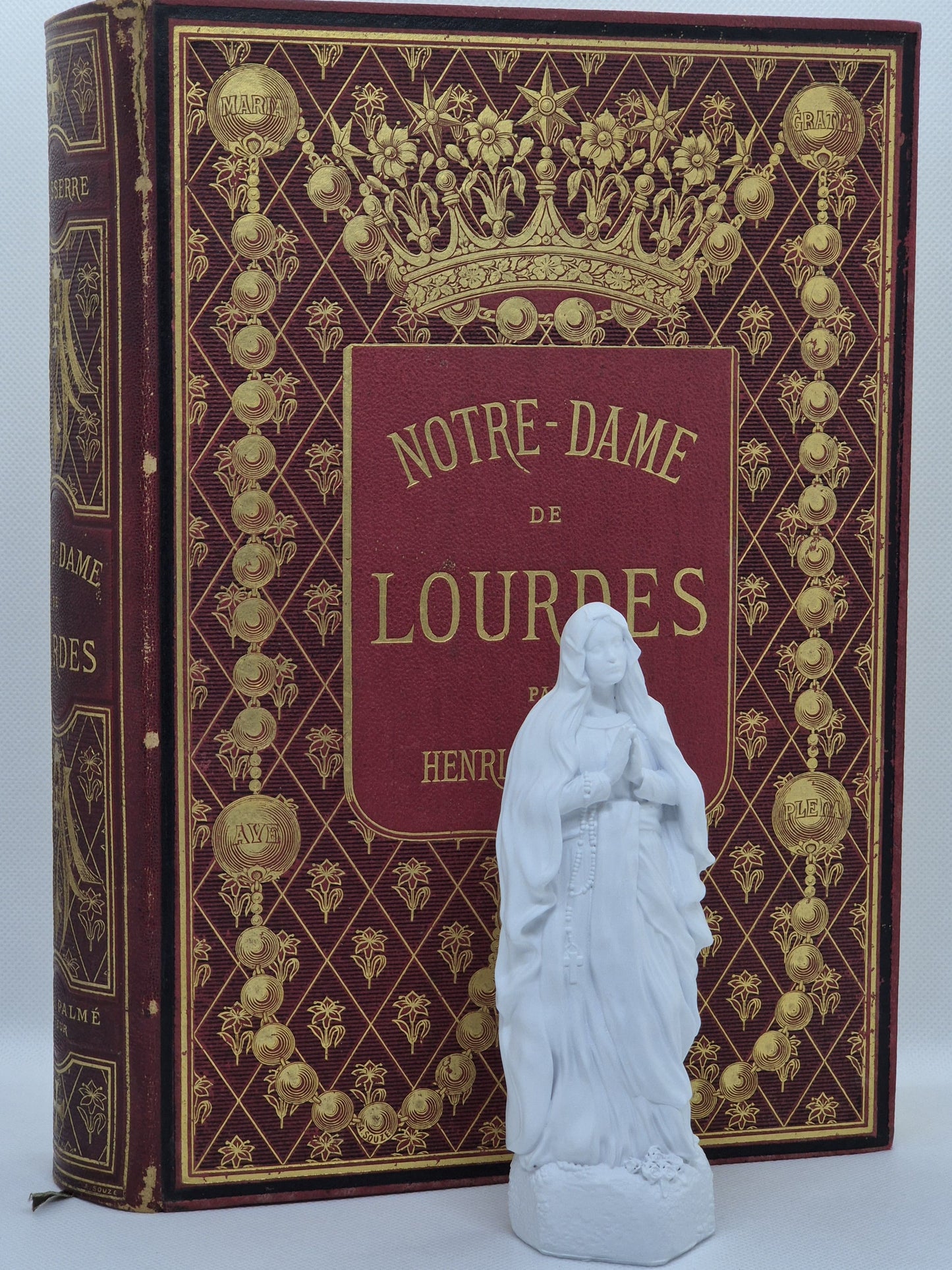 Statuette de Notre-Dame de Lourdes – Peinte à la Main
