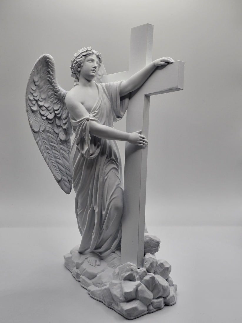 Statuette "Angel Holding the Cross"