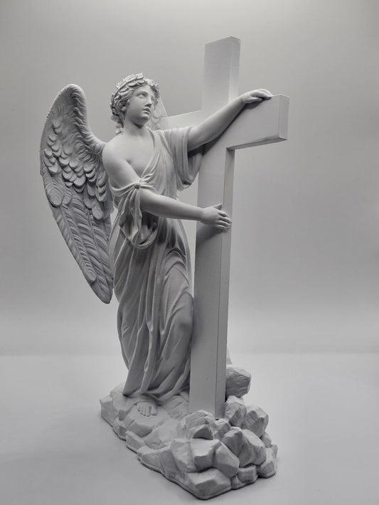 Statuette "Angel Holding the Cross"