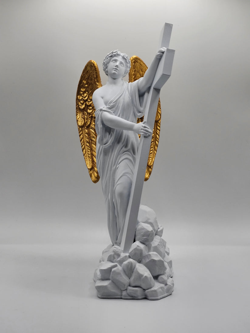 Angel Holding the Cross (Gold)