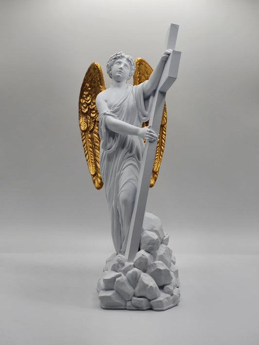 Angel Holding the Cross (Gold)