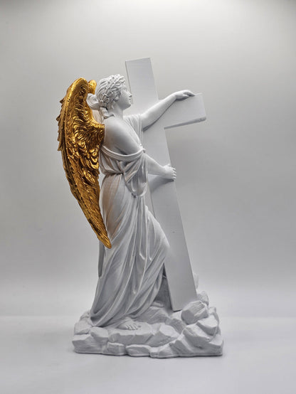 Angel Holding the Cross (Gold)