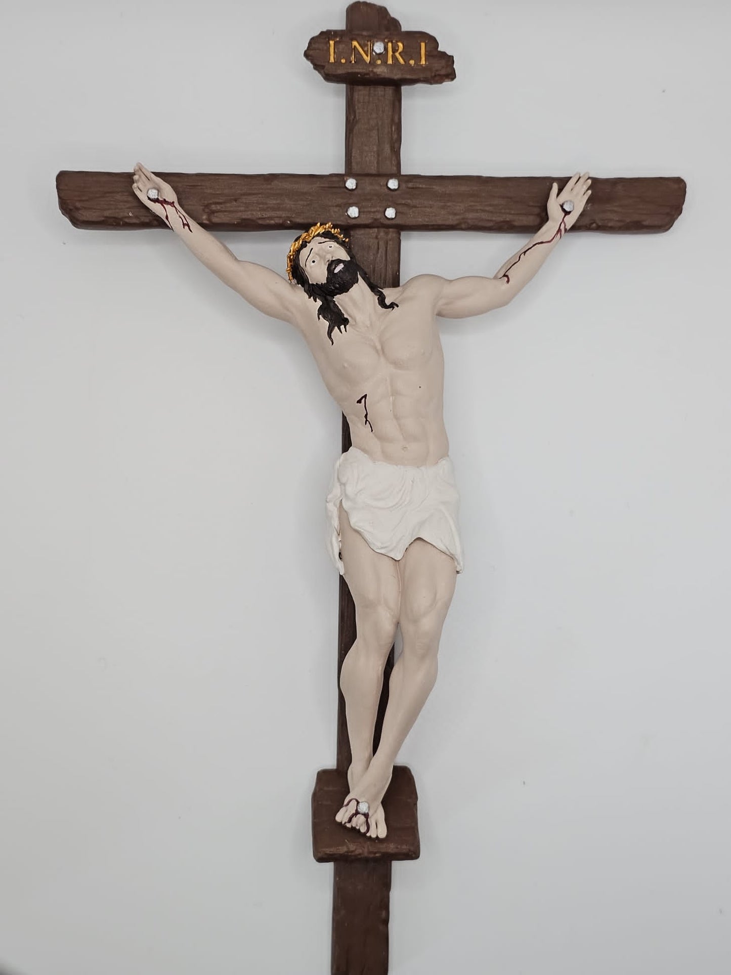 Hand painted crucifix 25 cm