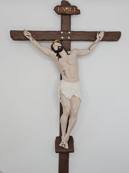 Hand painted crucifix 25 cm
