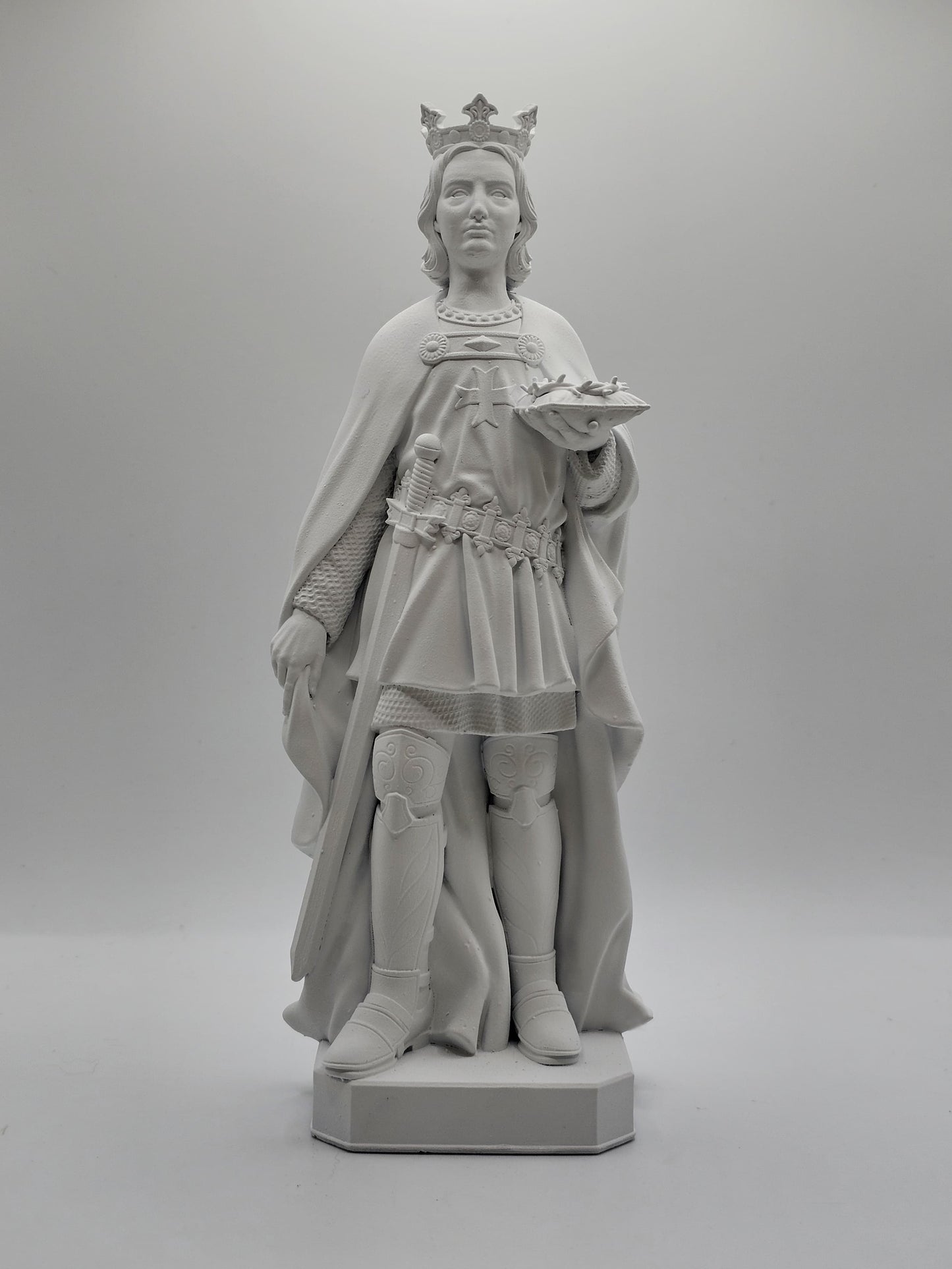 Statuette de Saint Louis - Roi de France, Peinte à la Main