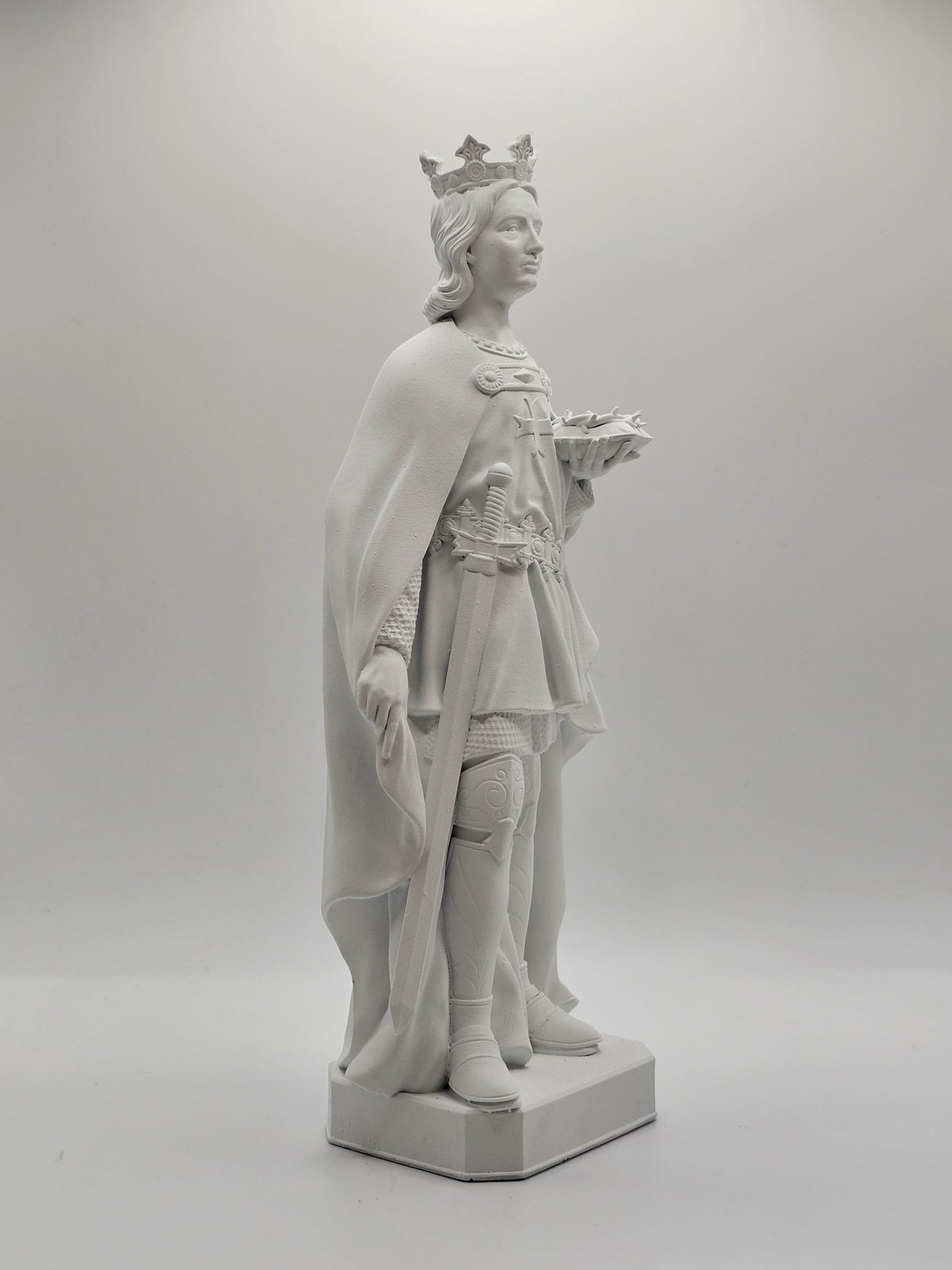 Statuette de Saint Louis - Roi de France, Peinte à la Main