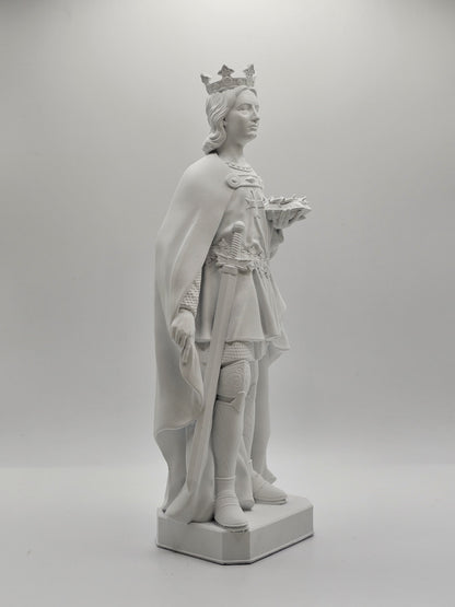 Statuette de Saint Louis - Roi de France, Peinte à la Main