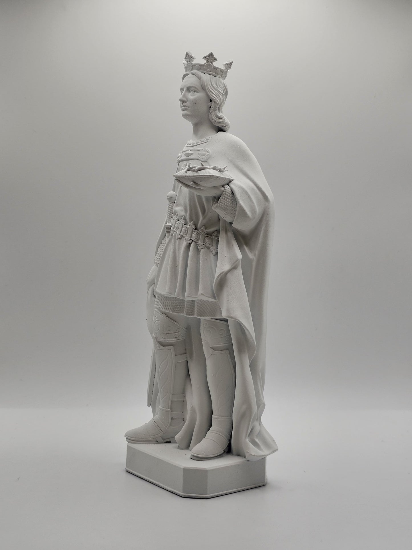 Statuette de Saint Louis - Roi de France, Peinte à la Main