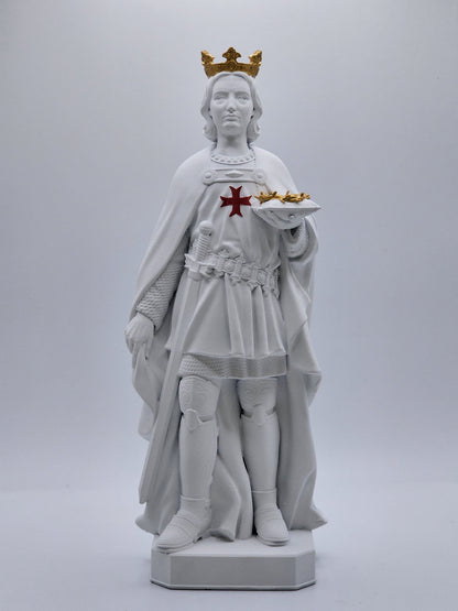 Statuette de Saint Louis - Roi de France, Peinte à la Main