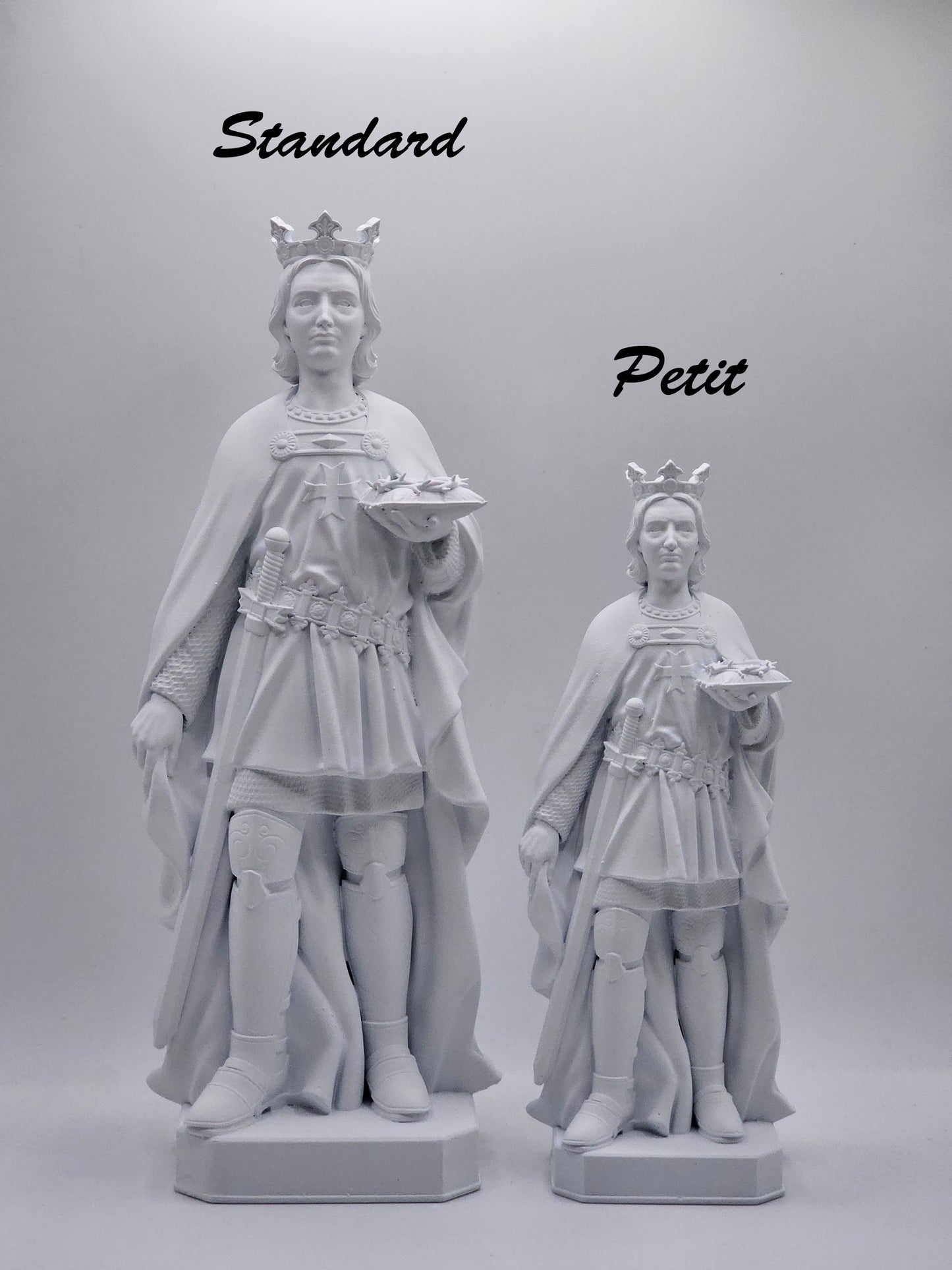 Statuette de Saint Louis - Roi de France, Peinte à la Main