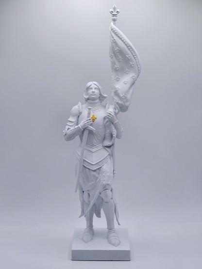 Statuette de Sainte Jeanne d'Arc - Base Minimaliste - 25 centimètres