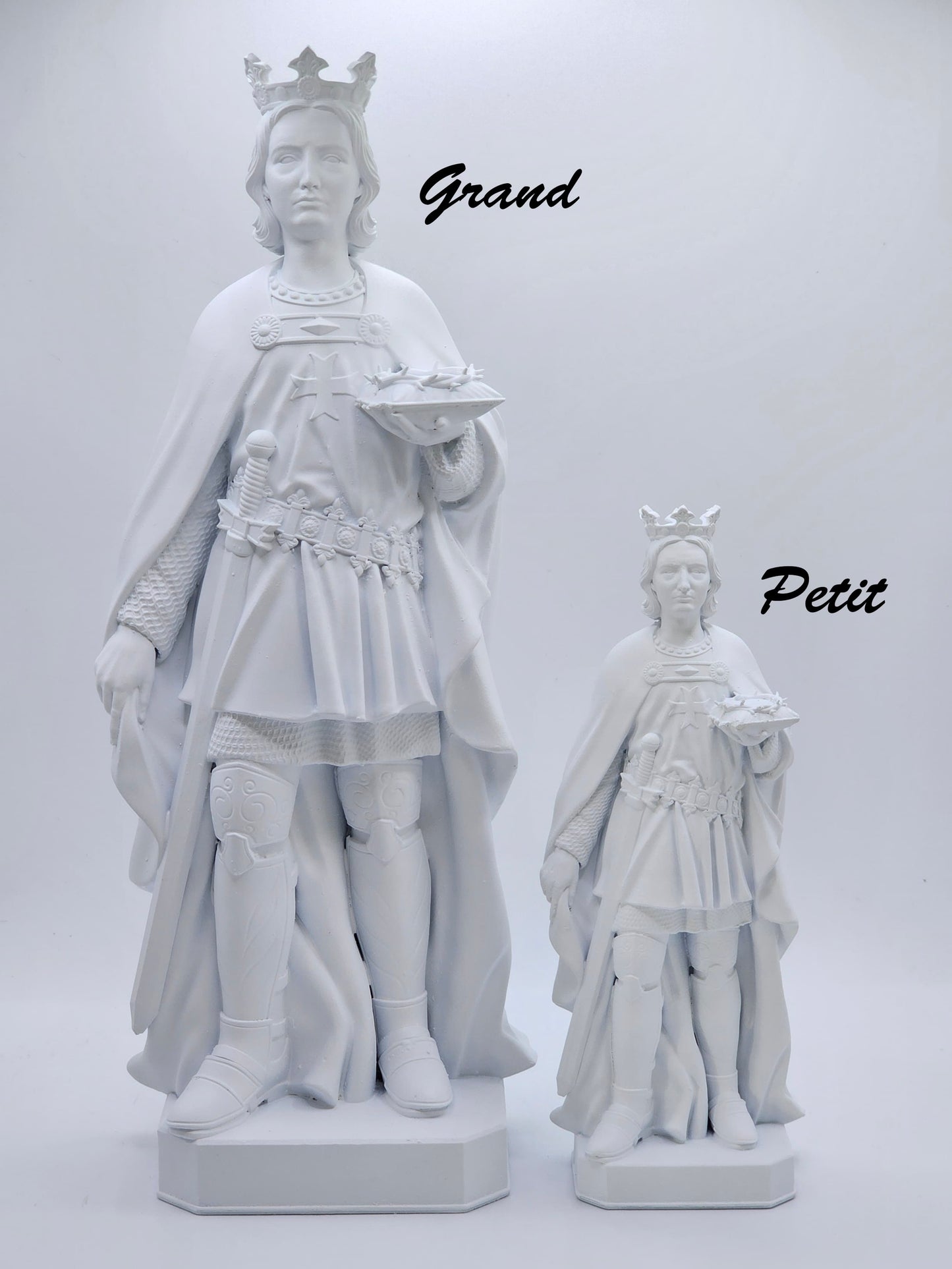Statuette de Saint Louis - Roi de France, Peinte à la Main