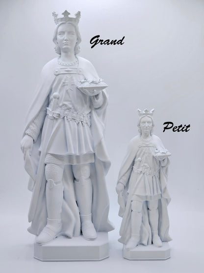 Statuette de Saint Louis - Roi de France, Peinte à la Main