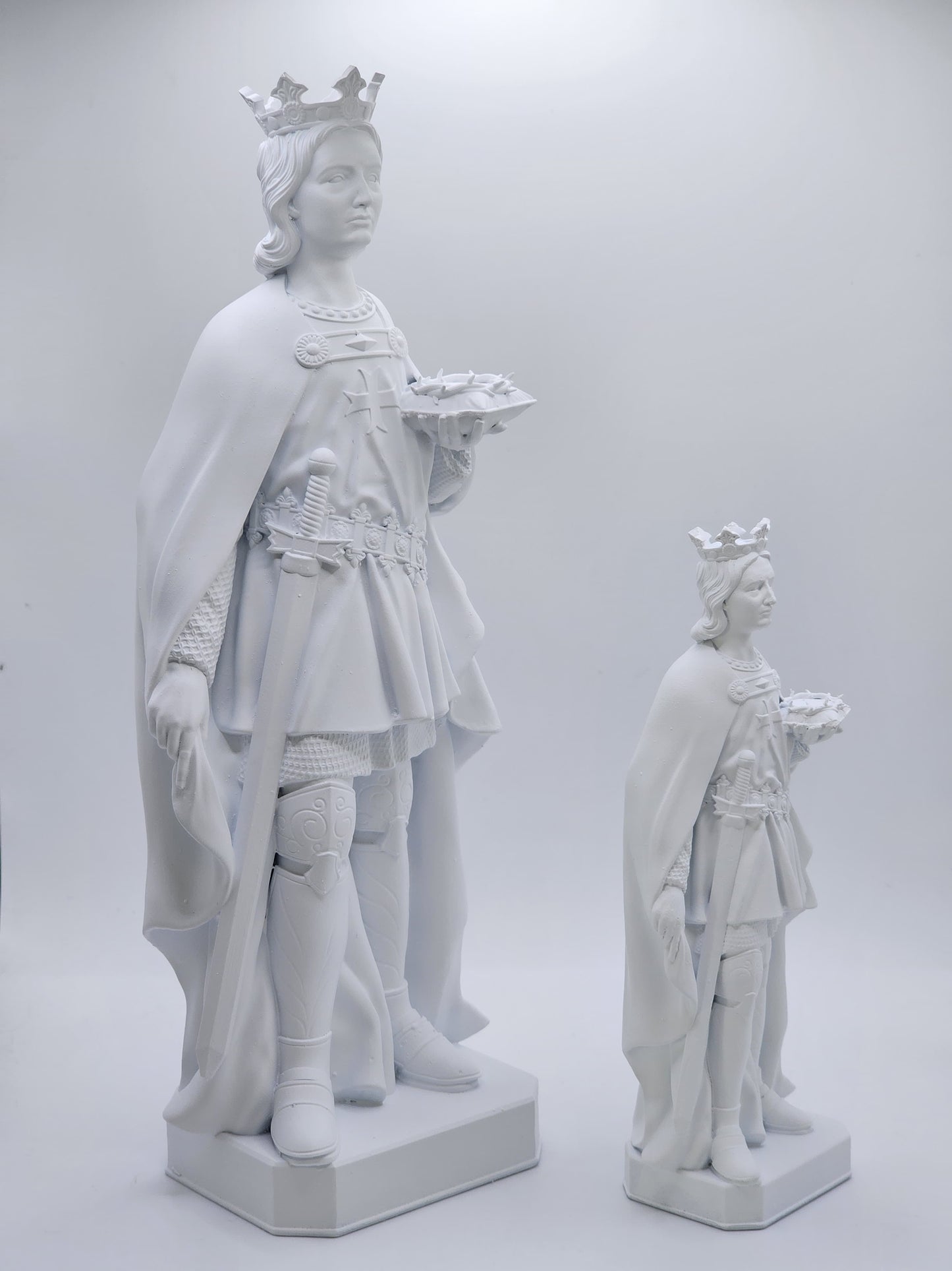 Statuette de Saint Louis - Roi de France, Peinte à la Main