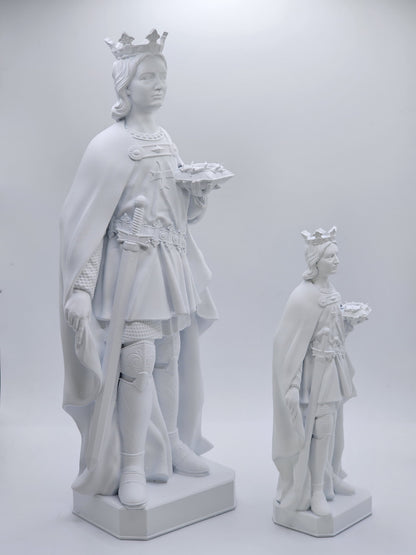 Statuette de Saint Louis - Roi de France, Peinte à la Main