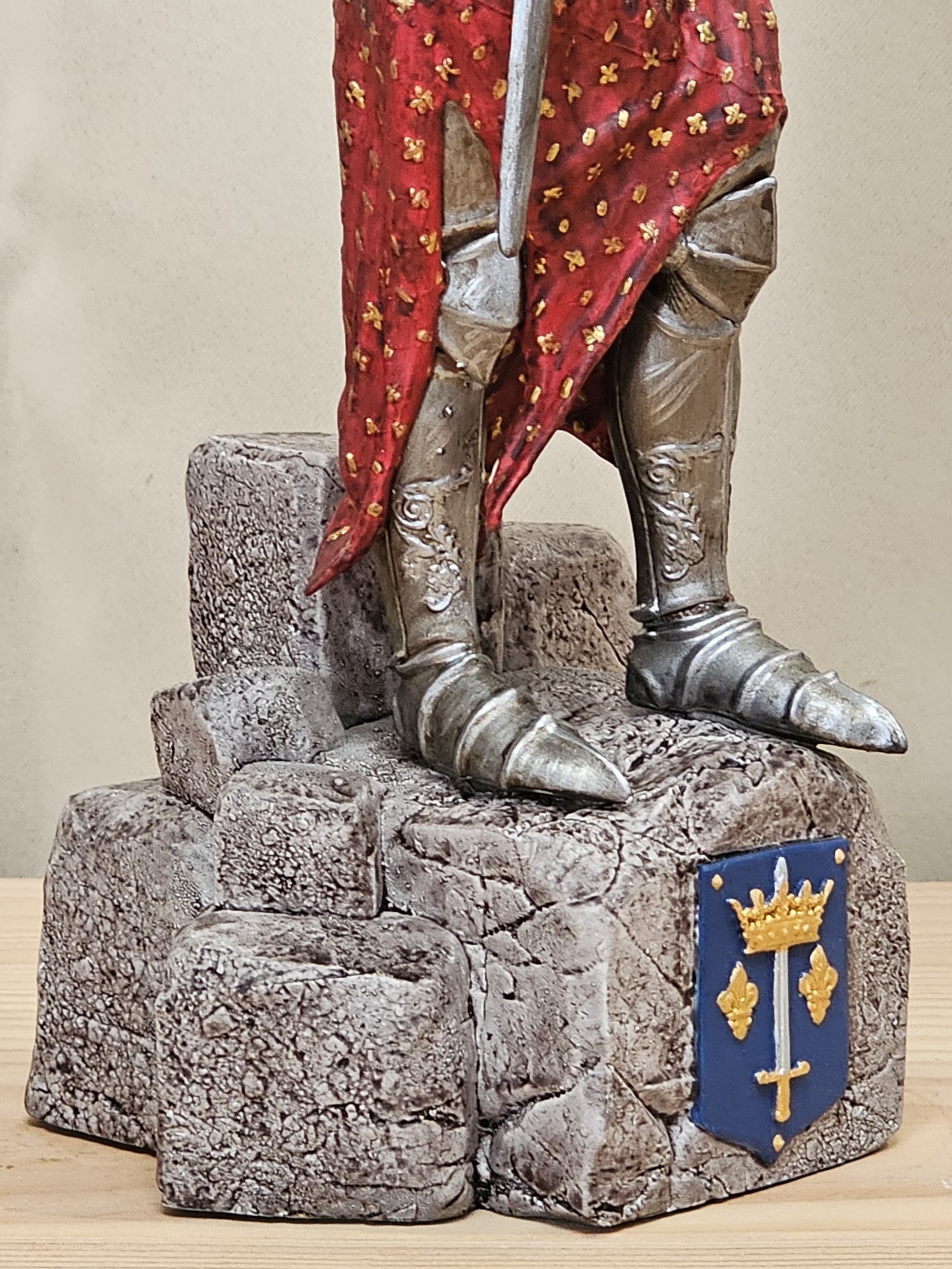 Statue Jeanne d'Arc, Peinte à la main - 35 centimètres