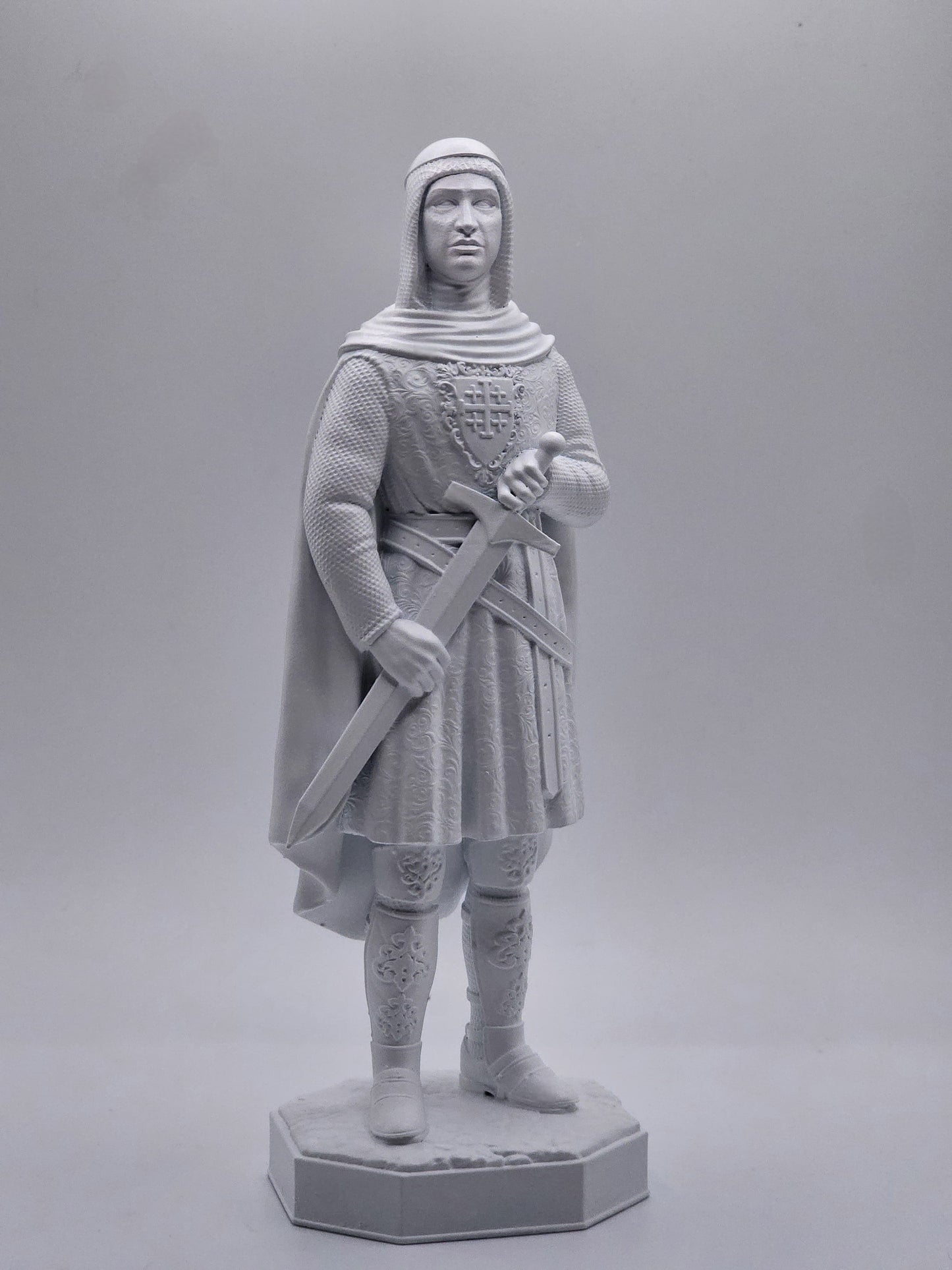 Statuette de Baudouin IV - Roi de Jérusalem - Peinte à la main