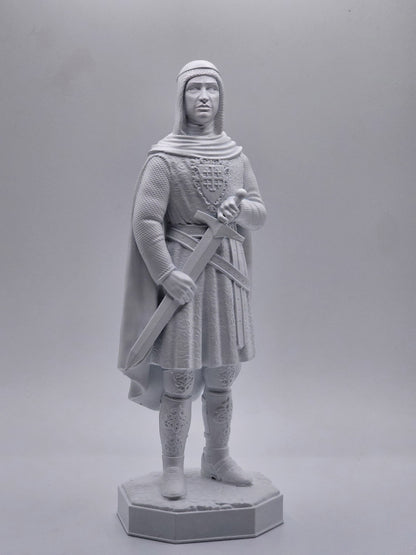 Statuette de Baudouin IV - Roi de Jérusalem - Peinte à la main