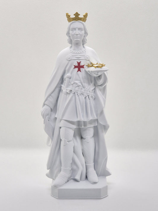 Statuette of Saint Louis - King of France, Hand Painted