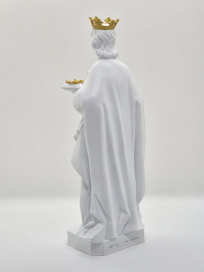 Statuette de Saint Louis - Roi de France, Peinte à la Main