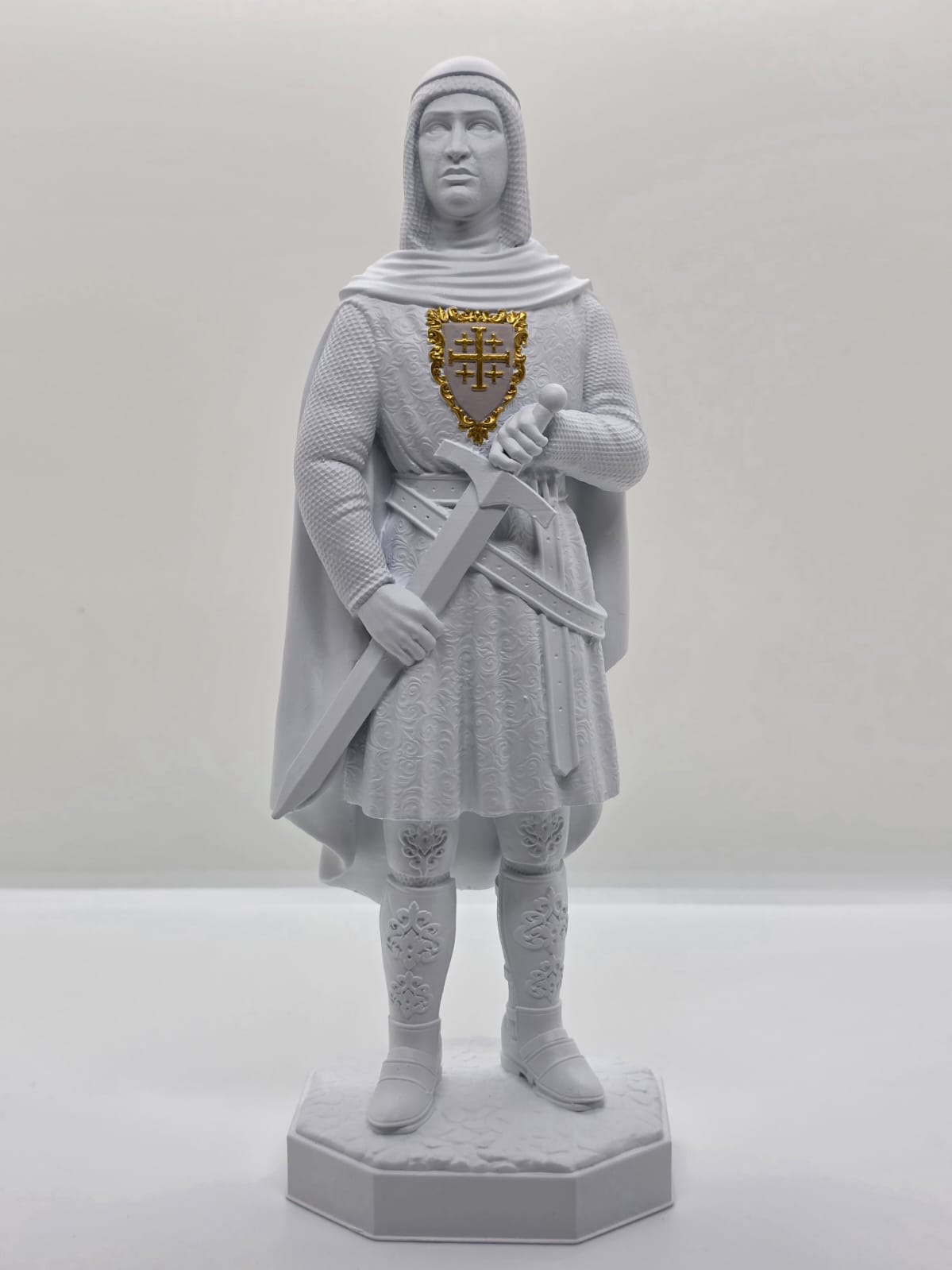 Statuette de Baudouin IV - Roi de Jérusalem - Peinte à la main