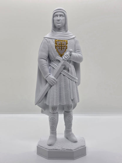 Statuette de Baudouin IV - Roi de Jérusalem - Peinte à la main