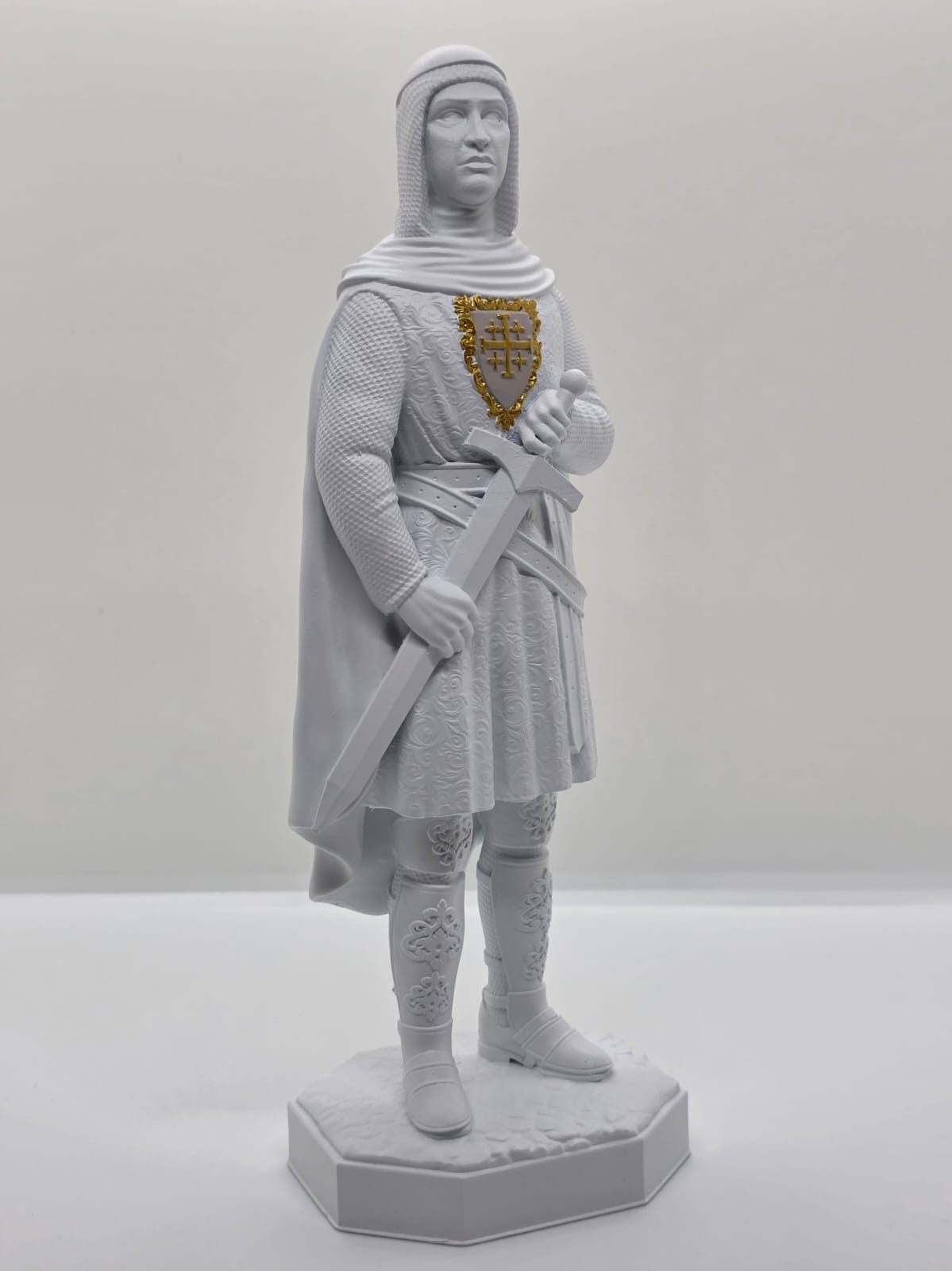 Statuette de Baudouin IV - Roi de Jérusalem - Peinte à la main