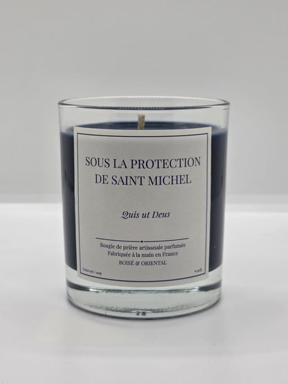 Bougie Saint Michel – parfum boisé et oriental – cire végétale 100% artisanale