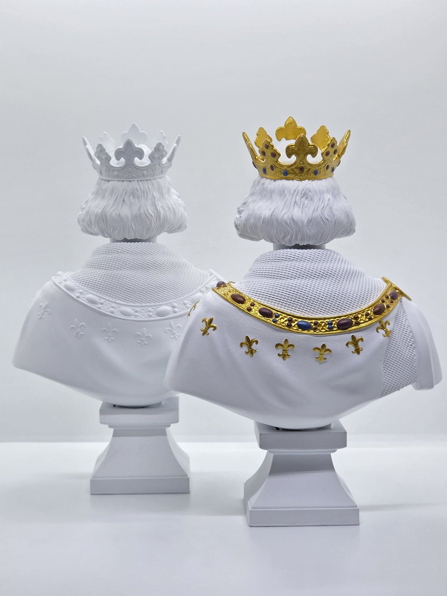 Buste de Saint Louis, Roi de France - Peint à la Main