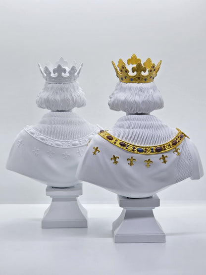 Buste de Saint Louis, Roi de France - Peint à la Main