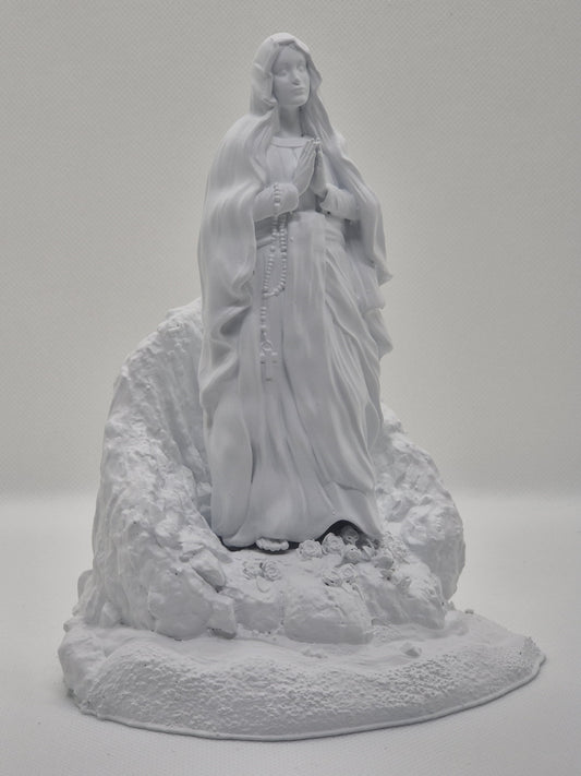 Statuette de Notre-Dame de Lourdes – Peinte à la Main