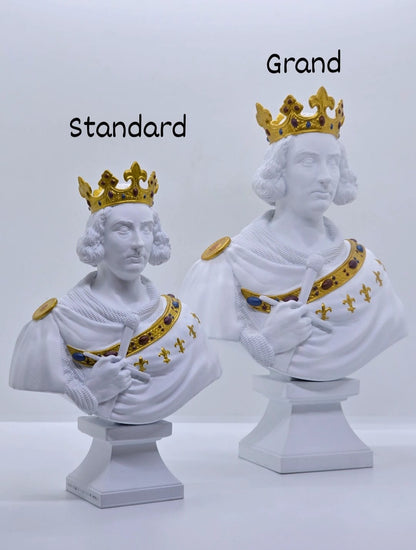 Buste de Saint Louis, Roi de France - Peint à la Main