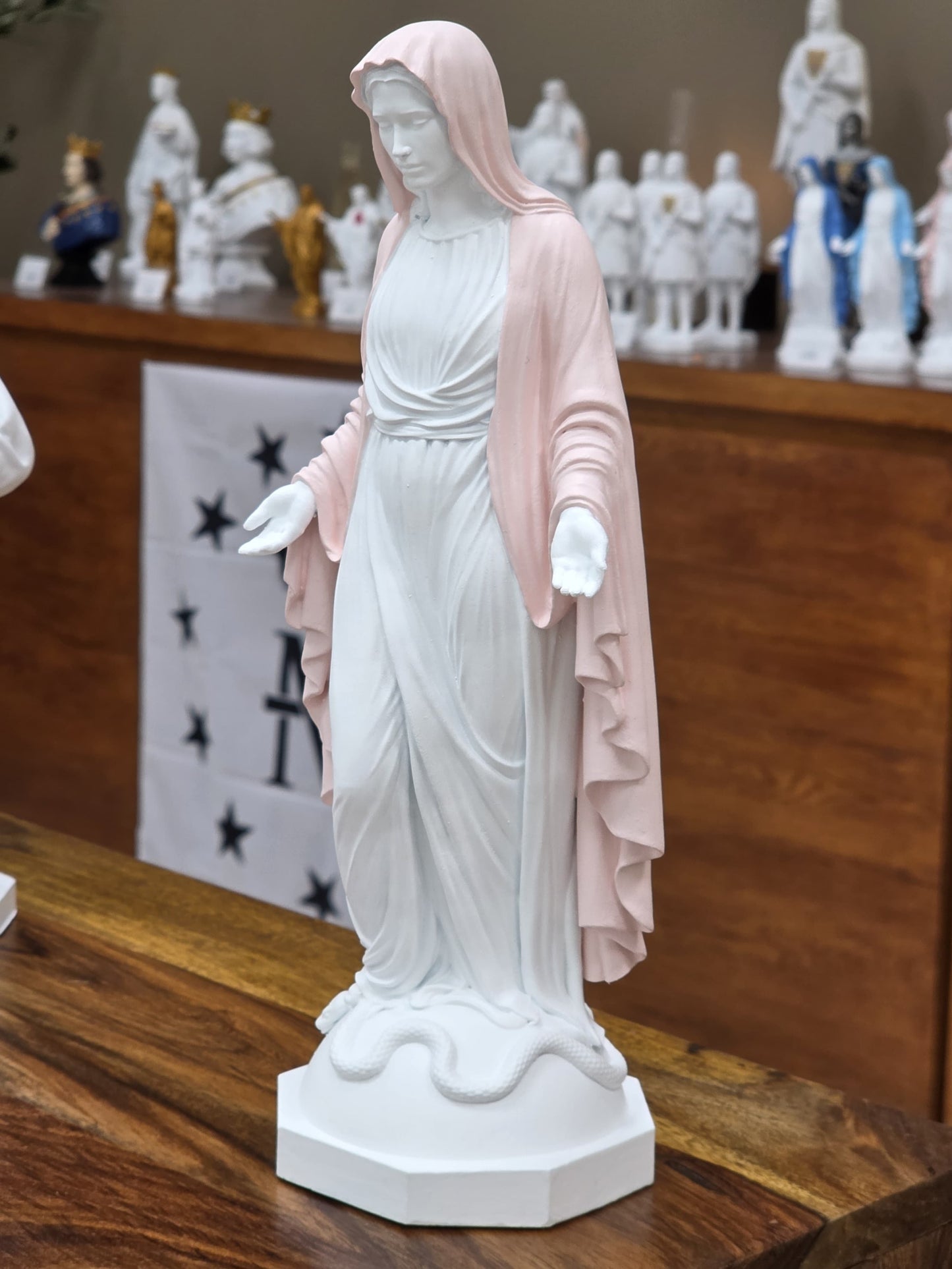 Statuette de la Vierge Miraculeuse - Peinte à la Main