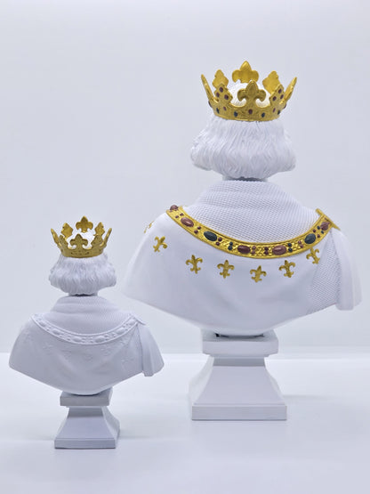 Buste de Saint Louis, Roi de France - Peint à la Main