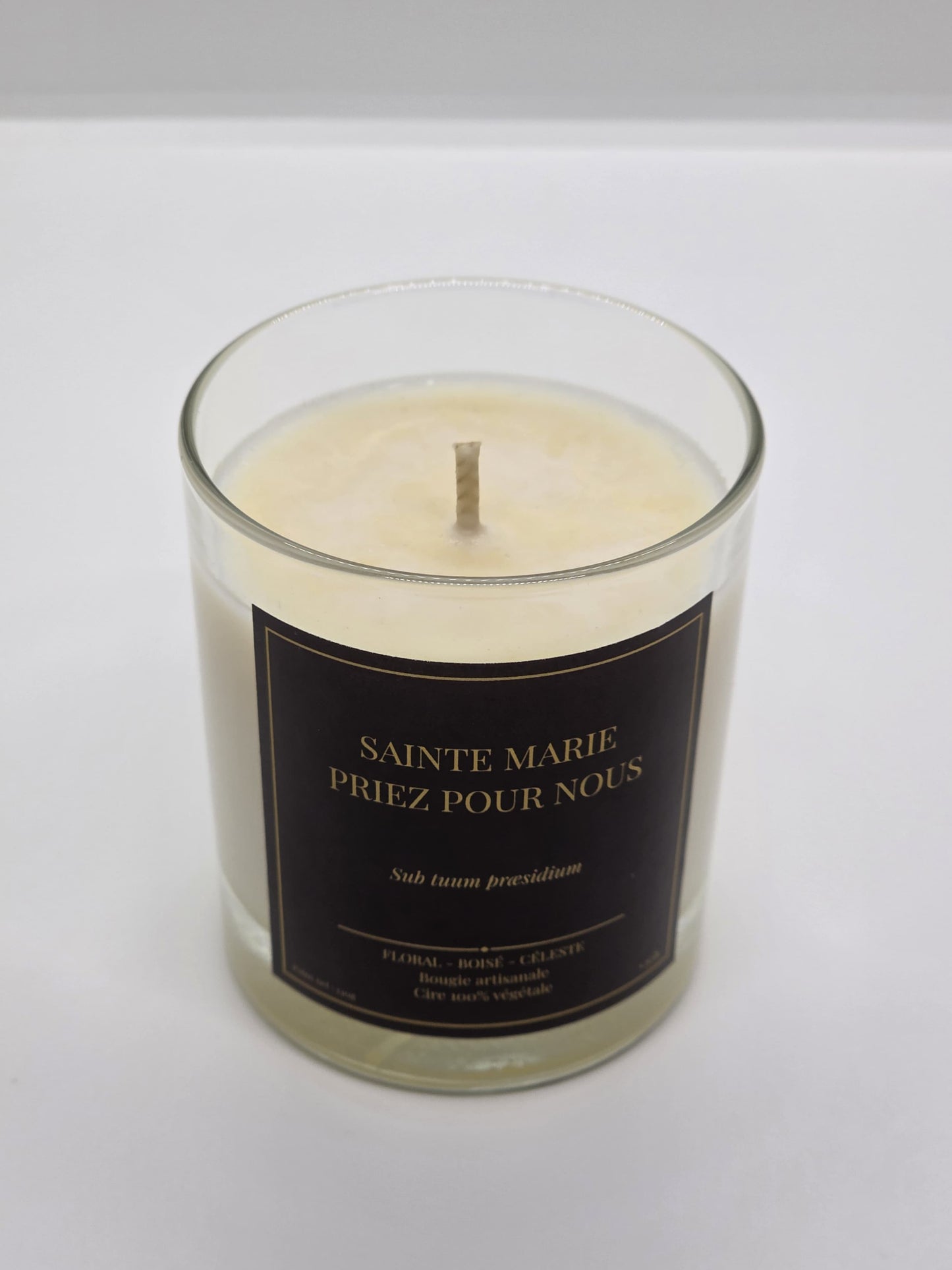 Bougie Sainte Marie – parfum floral, boisé et céleste – cire végétale 100% artisanale
