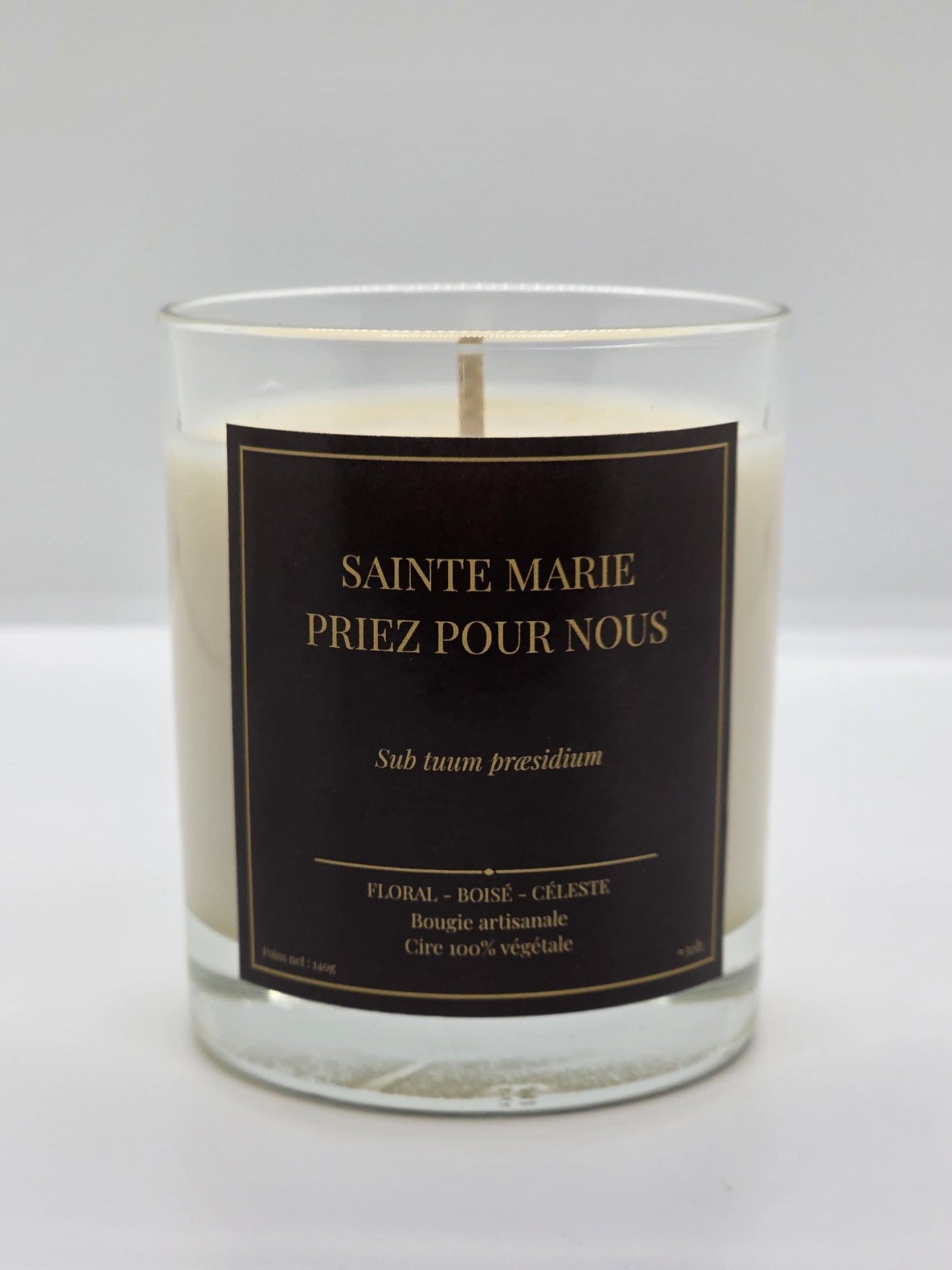 Bougie Sainte Marie – parfum floral, boisé et céleste – cire végétale 100% artisanale