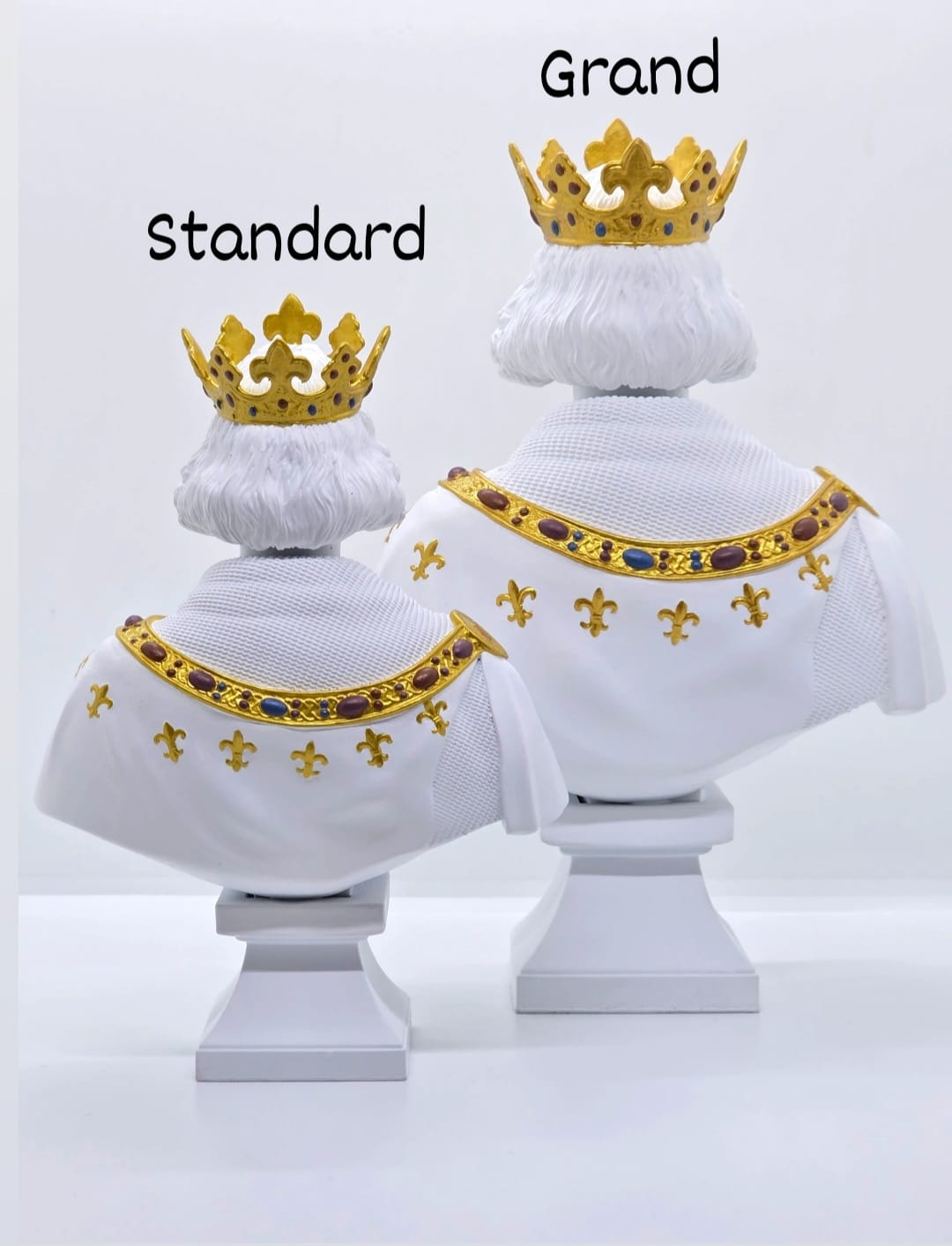 Buste de Saint Louis, Roi de France - Peint à la Main