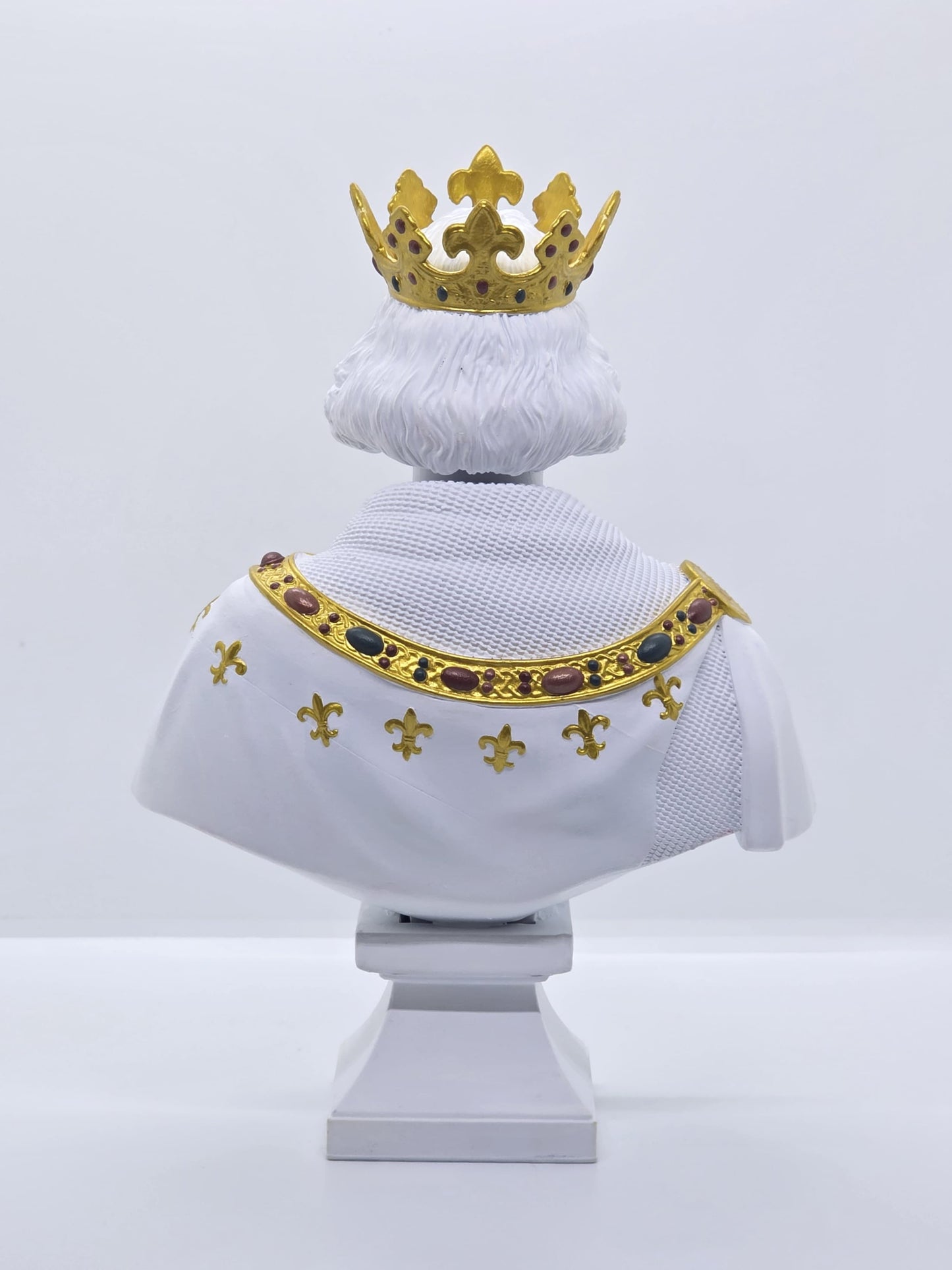 Buste de Saint Louis, Roi de France - Peint à la Main