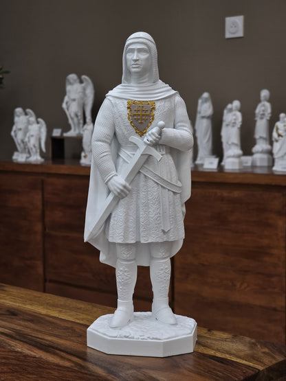 Statuette de Baudouin IV - Roi de Jérusalem - Peinte à la main